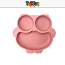 Prato Coruja Kit HootMeal com Talheres de Silicone e Ventosa Antiderrapante