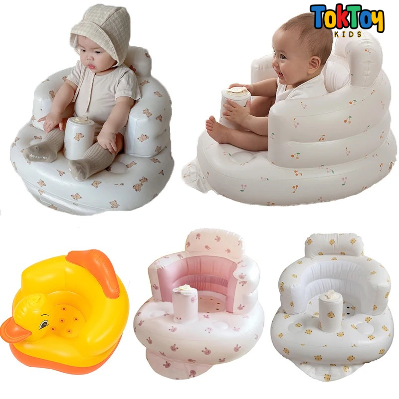 Poltrona Inflável Infantil Multifuncional - Cadeira de Alimentação, Banho e Sofá para Bebês e Crianças