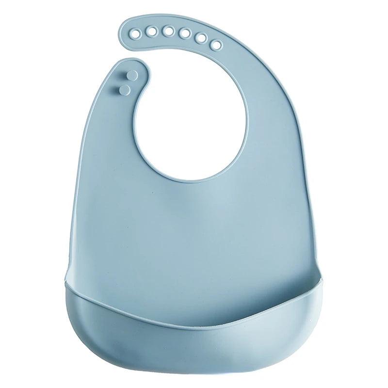 Babadores de Silicone Infantil em cores sólidas