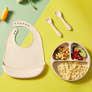 Babadores de Silicone Infantil em cores sólidas